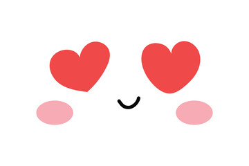 expression face isolated on white background. Set of expression emoticon face isolated on white background.manga comic cartoon eyes isolated on white background