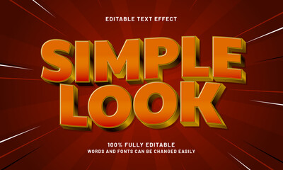 simple look editable text effects with a clean and simple theme