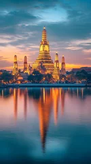 Wat Arun Temple, Bangkok, Thailand at Sunrise