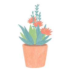 Succulent in Flowerpot Brush