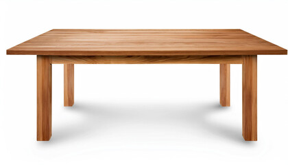 wooden table isolated on white background with clipping path