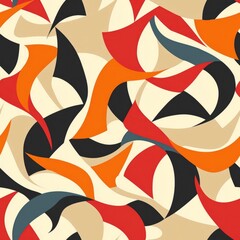  Seamless pattern of geometric twists with sharp angles