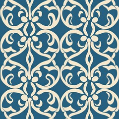 Seamless pattern of intricate geometric twists