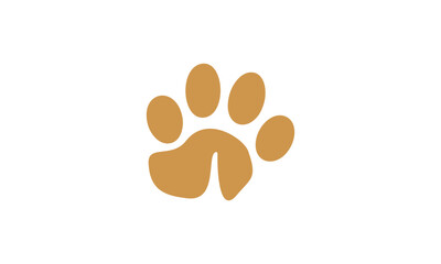 a graphic image with a dog paw theme, on a white background. vector graphic base.