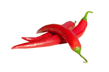 Czerwona ostra papryczka, papryka chilli. Bez tła
