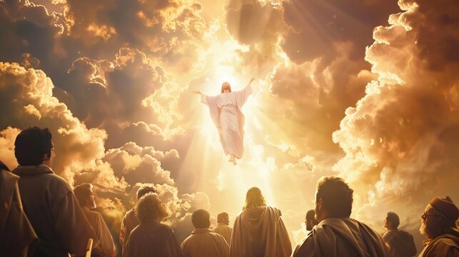 Ascension of Jesus disciples gazing upwards