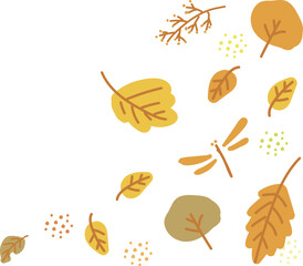  秋のシンプルでかわいい背景フレーム素材