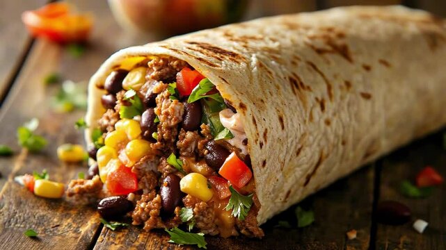 Delicious Beef Burrito