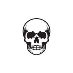 Danger and Poison Skull Icon - Clean Vector Illustration.