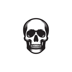 Skull Icon - Poison and Danger Symbol Isolated on White.
