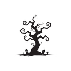 Leafless Tree and Branches Silhouette - Detailed Vector Design.