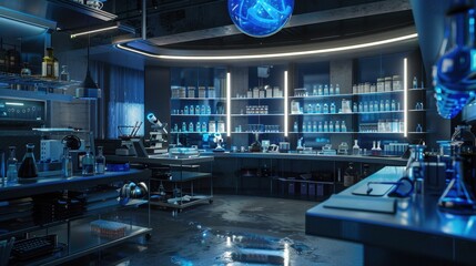 Laboratory: This specialized facility features scientific instruments and workbenches, designed for experiments in fields like chemistry, biology, or physics, with safety protocols.
