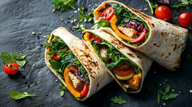 Delicious Chicken and Veggie Wraps