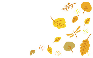 かわいいシンプル秋モチーフフレーム