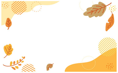 かわいいシンプル秋モチーフフレーム