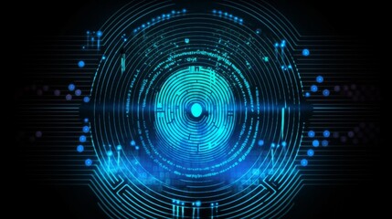 A blue circle with a lot of dots in it