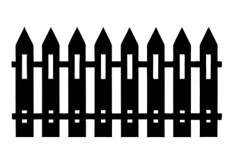 set of fence vector silhouette illustration black 