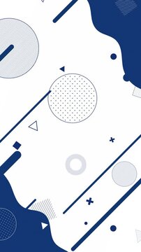 This is a loop animation designed for vertical screens, featuring a futuristic and stylish design in blue and white.