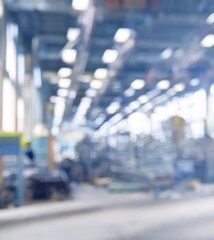 Fototapeta premium blurry bright factory warehouse storage background