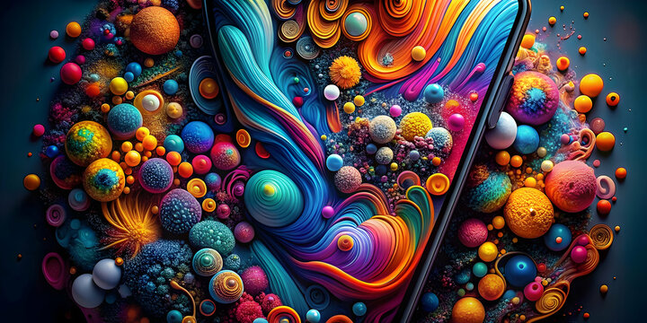 Highly detailed 8k AMOLED wallpaper for mobile with sharp images, featuring chaos elements, detailed, wallpaper, mobile