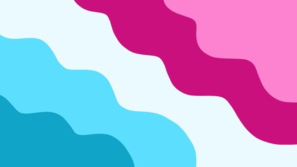Aesthetic abstract background of pink and blue waves