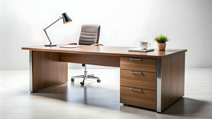 Office desk isolated on background, office, desk, workplace, isolated,background, cut out, organization, space, supplies