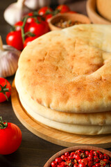 Tasty bakery food concept - delicious Pita, food for making in home