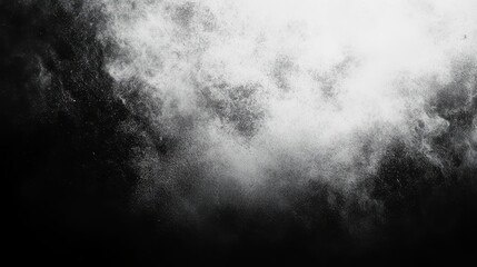 White Powder Exploding Against a Black Background