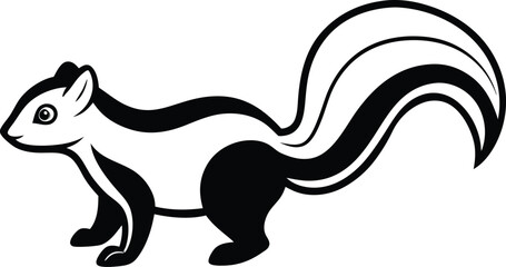 skunk  logo design icon template in white background