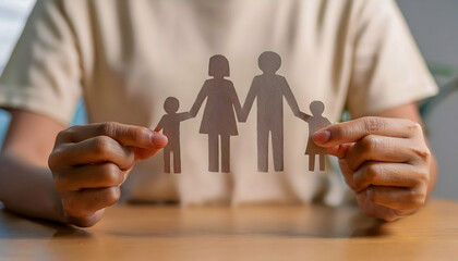 hands holding paper family cutout, family home, foster care, world mental health day, Autism support,homeschooling, budgeting cost of living, inflation concept