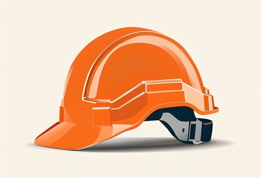 orange hard hat, safety equipment, side view clip art preview