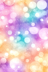 Obraz premium A colorful background with many small circles. The circles are of different colors and sizes. The background is very bright and cheerful