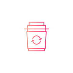 coffee cup gradient icon