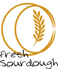 Sourdough bread icon vector,sourdough logo image ,bread logo image stock for template and background 