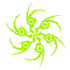 y2k acid mandala geometric shapes