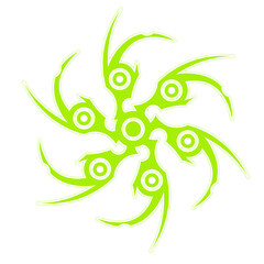 y2k acid mandala geometric shapes