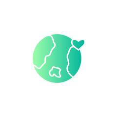 planet earth gradient icon