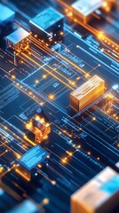 Fototapeta premium Futuristic Technology Abstract Background.