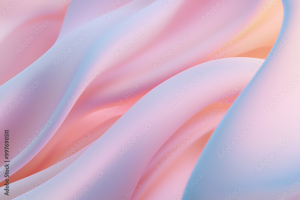 Wall mural minimalistic abstract lines and shapes in soft pastel colors, ideal for a professional presentation.