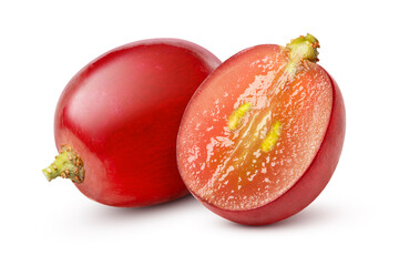 red grape isolated on white