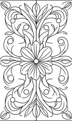 carpet or tile pattern 2D illustrator doodle wallpaper