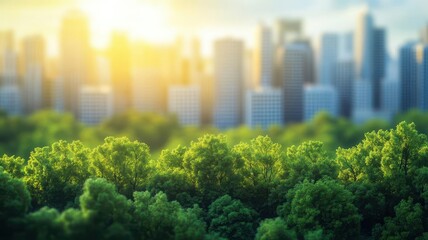 Urban planners designing a greenbelt that surrounds the city to protect biodiversity and reduce urban sprawl, greenbelt city planning, sustainable land use