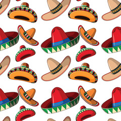 Colorful Sombrero Pattern Illustration