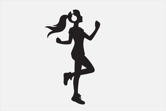 recommend clip art: A playful avatar listening to music.