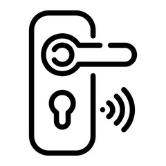 smart door Line Icon