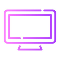 Fototapeta premium smart tv Line Gradient Icon