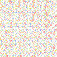 Abstract Geometric Symmetry with Colorful Shapes