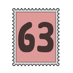 63円の日本の切手のイラスト