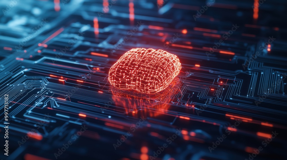 Poster ai interface breakthrough displayed in macro view