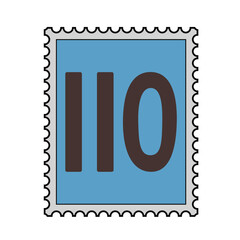 110円の日本の切手のイラスト